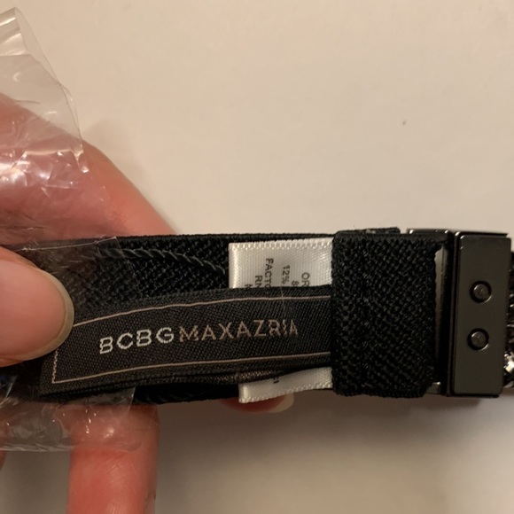 BCBG WAIST BELT GEM KNOTTED GUNMETAL TONED - Picture 7 of 11